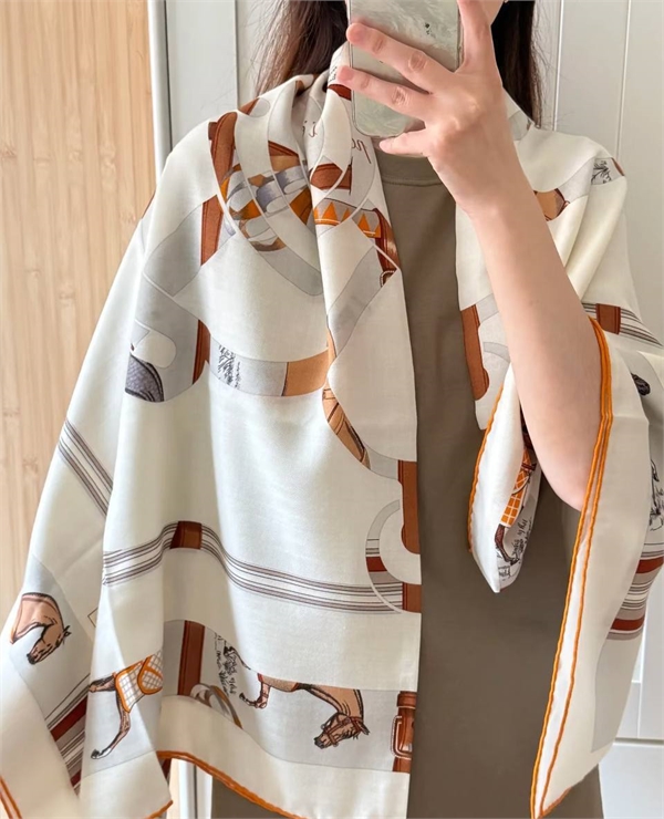 Платок HERMES Кашемир 157337 - фото 354752