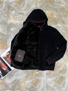 Замшевая куртка Loro Piana на меху (бобёр) 113921 - фото 129363