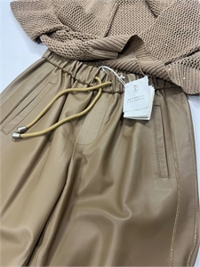 Брюки BRUNELLO CUCINELLI Кожа 122176 - фото 169281