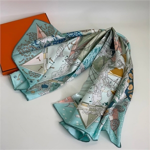 Шелковый платок HERMES 90*90 132860 - фото 223175