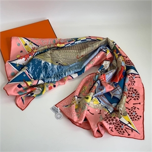 Шелковый платок HERMES 90*90 132863 - фото 223187