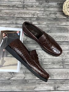 Лоферы SR из кожи крокодила 140798 - фото 266120