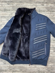 Кашемировый бомбер ZILLI со вставками кожи крокодила 156098 - фото 347668