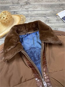 куртка AG со вставками кожи крокодила 156503 - фото 350815