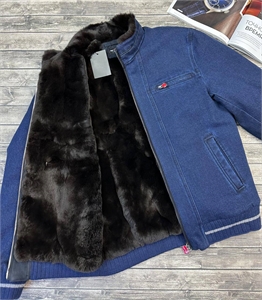 Джинсовая куртка из меха бобра KITON 159597 - фото 369281 Джинсовая куртка из меха бобра KITON 159597 - фото 369281