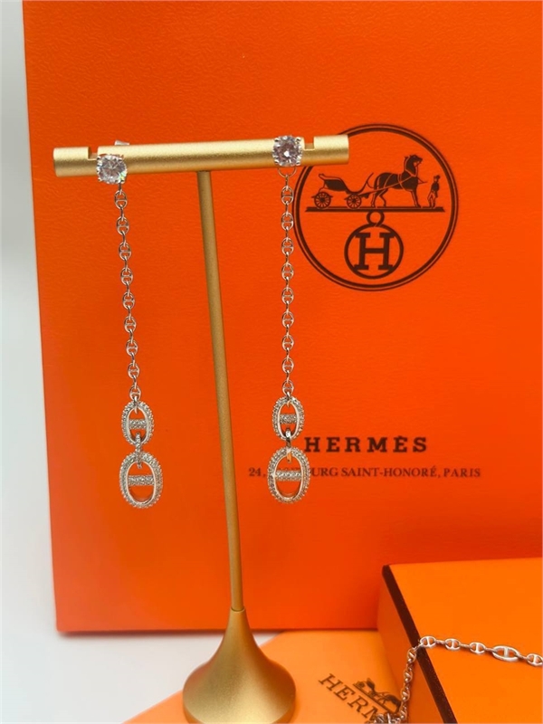 Серьги HERMES Серебро 925 п 125359_4DE03 - фото 184345