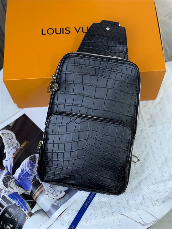 Слинг LV из кожы крокодила 133135 - фото 224840