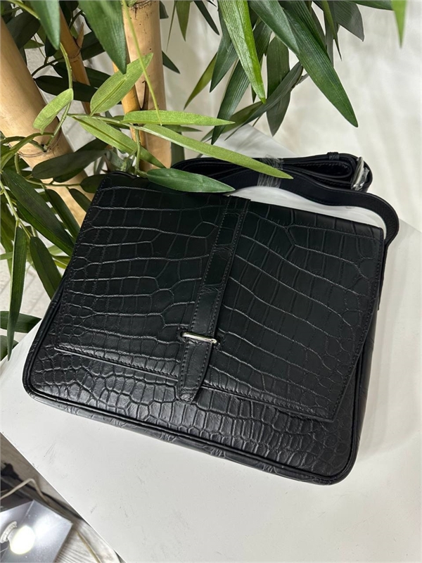 Сумка HERMES через плечо из кожи крокодила 135793 - фото 240316
