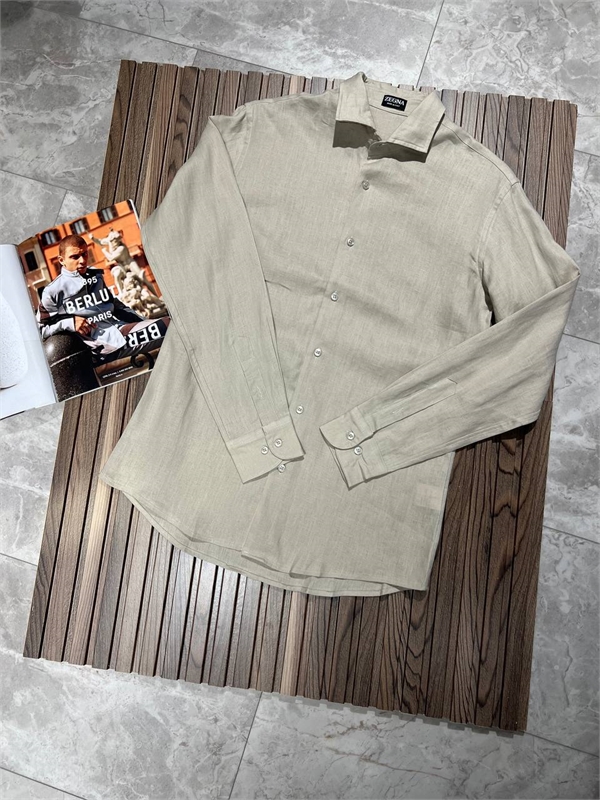 Рубашка ZEGNA (лен) 137437 - фото 249360