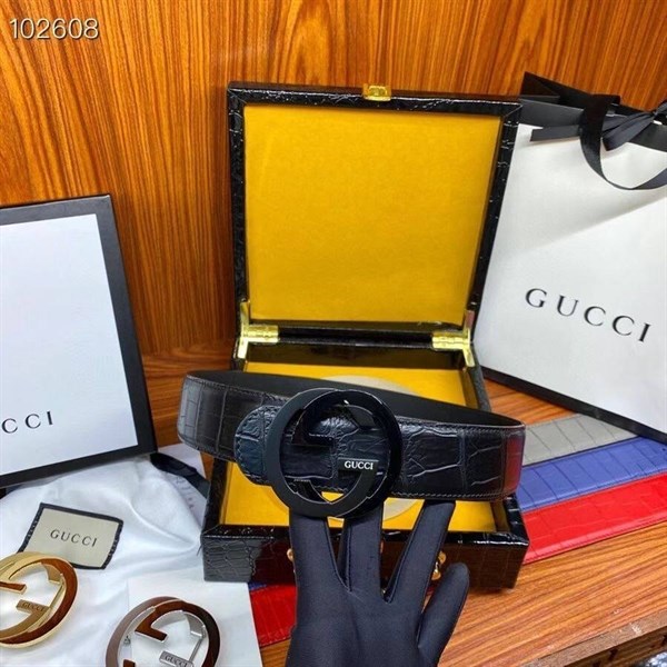 Ремень Gucci из кожи крокодила 19666 - фото 28617