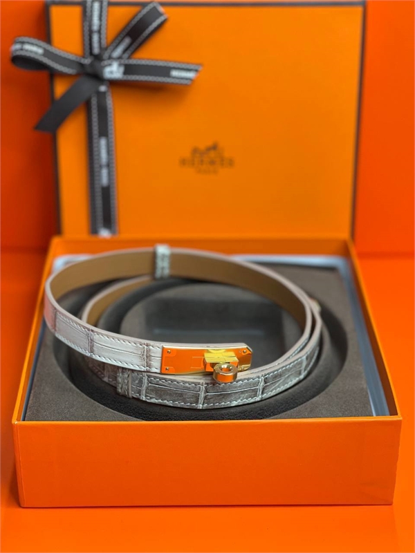 Ремень HERMES Кожа крокодила 146291 - фото 294141