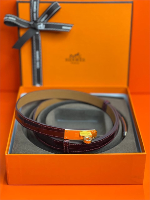 Ремень HERMES Кожа крокодила 146294 - фото 294147