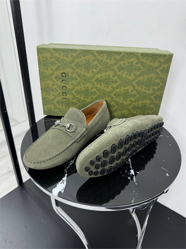 Мокасины GUCCI из натуральной замши 148288 - фото 305452