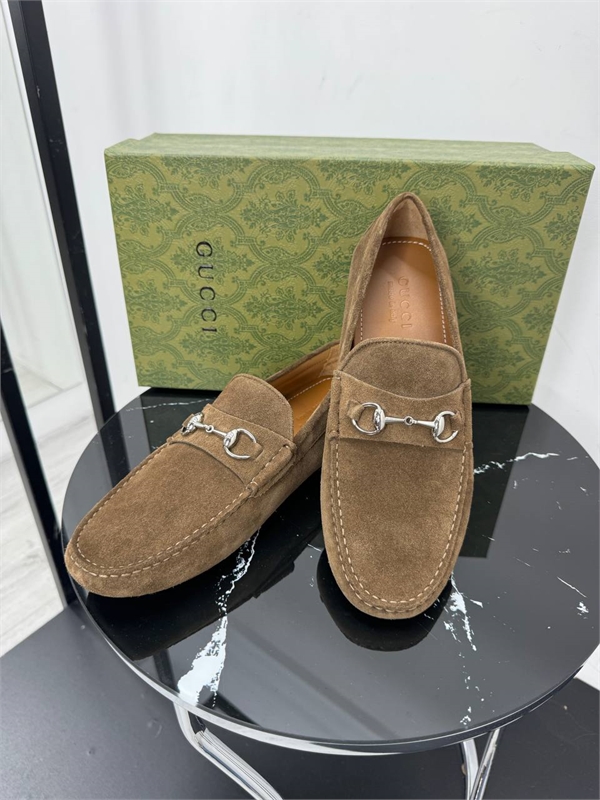 Мокасины GUCCI из натуральной замши 148290 - фото 305464