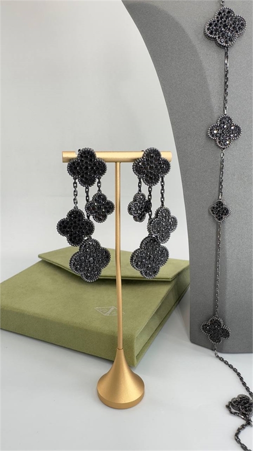 Серьги Van Cleef 4 мотива 151897 - фото 324124