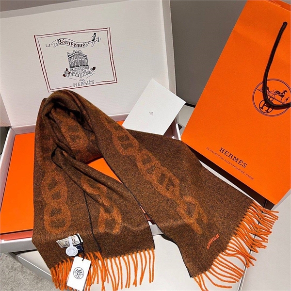 Шарф HERMES Кашемир 158092 - фото 359895
