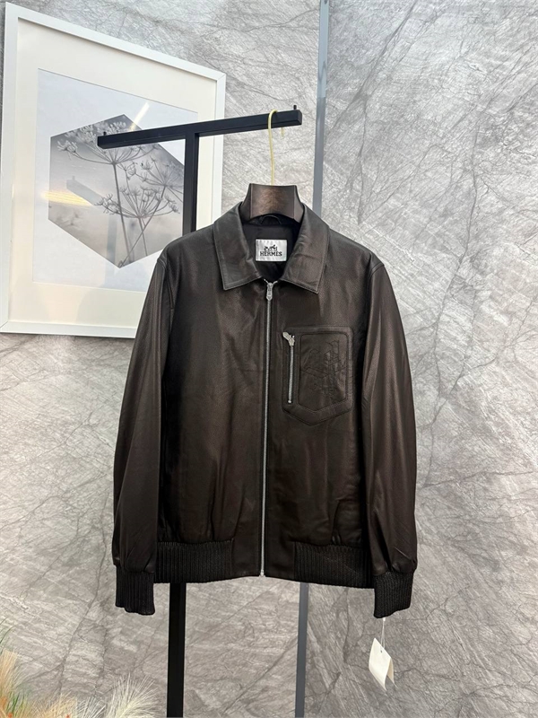 Кожаная куртка HERMES 166462