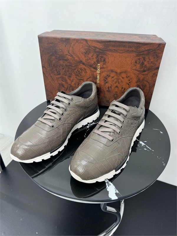 Кроссовки SR из кожи крокодила 167419