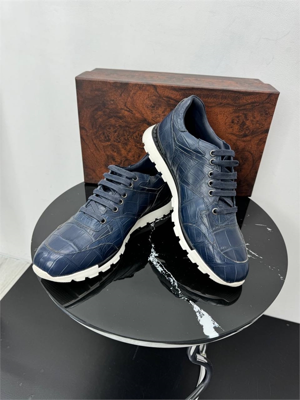 Кроссовки SR из кожи крокодила 167420