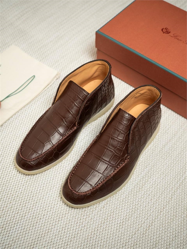 Лоферы LP из кожи крокодила 167448