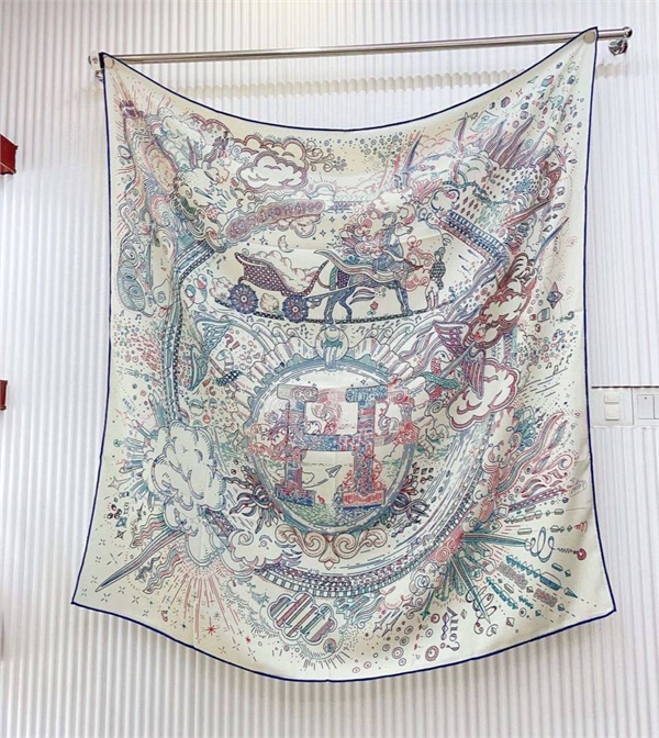 Платок HERMES Кашемир и Шелк 174307