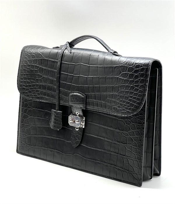 Портфель Hermes ricci из кожи крокодила 3238 - фото 716