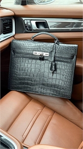 Портфель Hermes из кожи крокодила 111626 - фото 120173