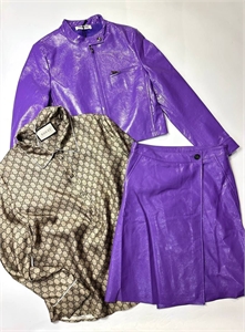 Юбка MIU MIU Кожа 119928