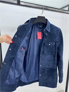 Замшевая куртка KITON рубашечного кроя 134969