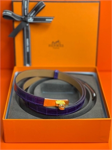 Ремень HERMES Кожа крокодила 146293 - фото 294145