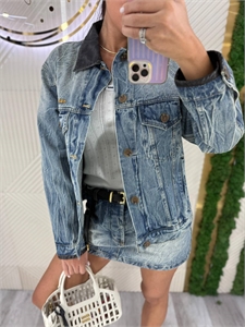 Джинсовая куртка MIU MIU 152553 - фото 327145