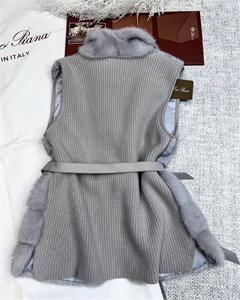 Кашемировый жилет LORO PIANA мех норка 165768