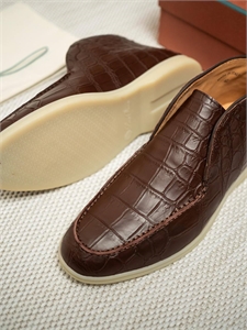 Лоферы LP из кожи крокодила 167448