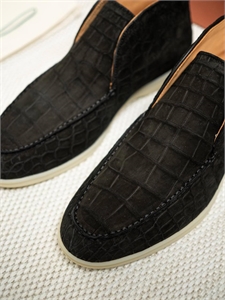 Лоферы LP из кожи крокодила 167449