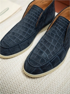 Лоферы LP из кожи крокодила 167472