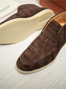 Лоферы LP из кожи крокодила 167473