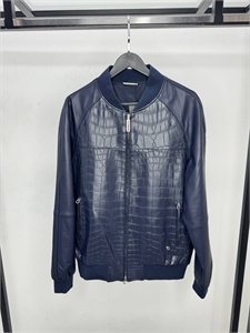 Куртка SR со вставками кожи крокодила 169869