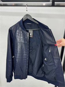 Куртка SR со вставками кожи крокодила 169869