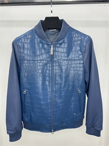 Куртка SR со вставками кожи крокодила 169872