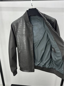 Куртка SR со вставками кожи крокодила 169873