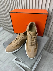 Кожаные кеды  HERMES со вставками из натуральной замши 171544