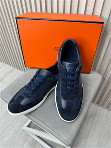 Кожаные кеды  HERMES со вставками из натуральной замши 171545