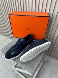 Кожаные кеды  HERMES со вставками из натуральной замши 171545