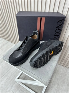 Кроссовки ZEGNA из натуральной замши со вставками из кожи 172658