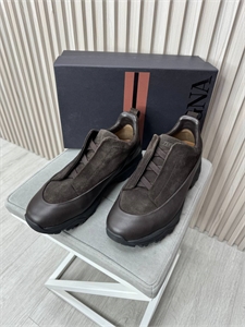 Кроссовки ZEGNA из натуральной замши со вставками из кожи 172659