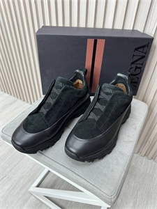 Кроссовки ZEGNA из натуральной замши со вставками из кожи 172661