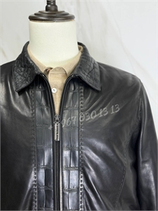 Кожаная куртка SR со вставками кожи крокодила 172699