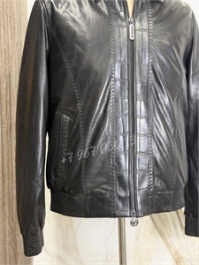 Кожаная куртка SR со вставками кожи крокодила 172699