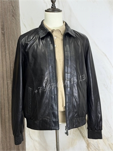 Кожаная куртка SR со вставками кожи крокодила 172699