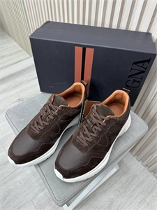 Кроссовки ZEGNA из натуральной кожи со вставками из замша 174215